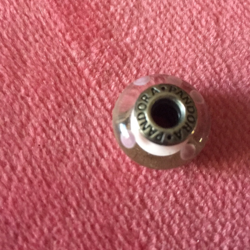 Pandora Murano pink polka dot bead
